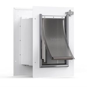 Baboni Pet Door  Wall, Steel Frame & Telescoping Tunnel, Aluminum Lock ~ SMALL